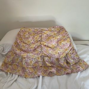 Le Lis Collection Pink and Yellow Floral Skirt